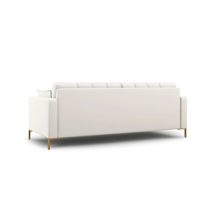 Mamaia 3-Sitzer Sofa, Beine Goldmetall, mit Bezug aus Samt oder Strukturstoff, 177x96 cm – Bild 4