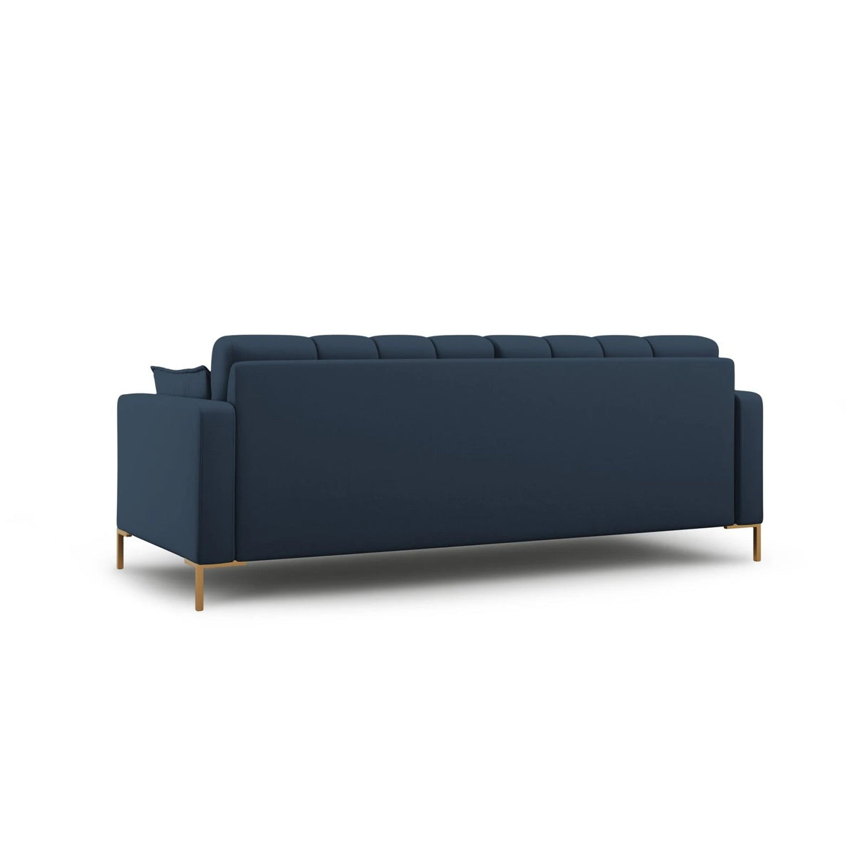 Mamaia 3-Sitzer Sofa, Beine Goldmetall, mit Bezug aus Strukturierter Stoff (Nev77) in Blau, 177x96 cm – Bild 4