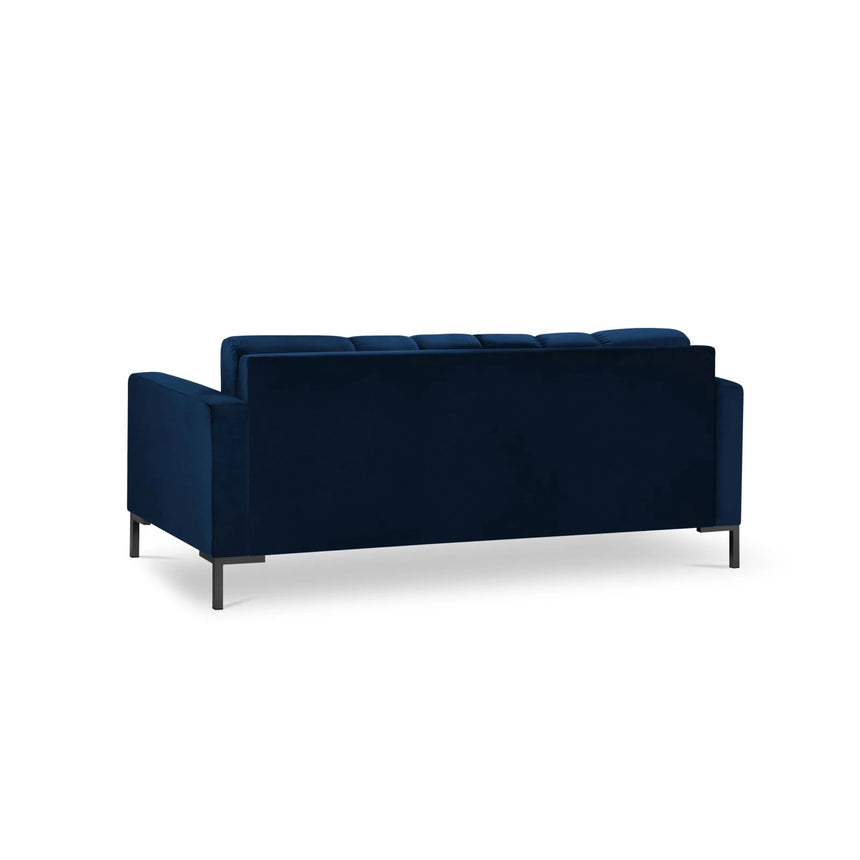 Mamaia 3-Sitzer Sofa, Metallbeine Schwarz, mit Bezug aus Samt (Blu86) in Königsblau, 177x96 cm – Bild 5