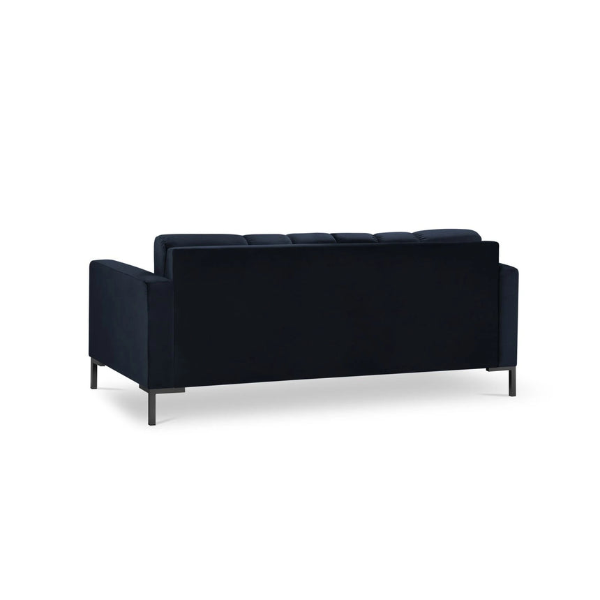 Mamaia 3-Sitzer Sofa, Metallbeine Schwarz, mit Bezug aus Samt (Blu89) in Dunkelblau, 177x96 cm – Bild 5