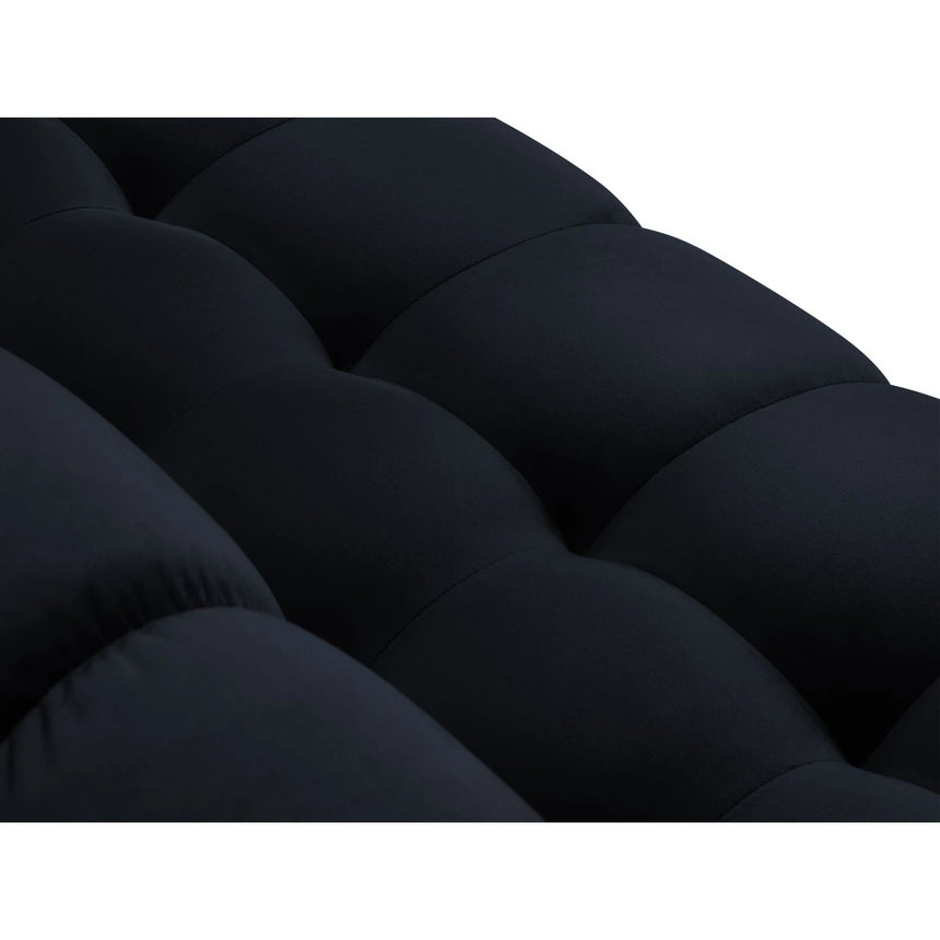 Mamaia 4-Sitzer Ecksofa, Linke Seite, Beine Goldmetall, mit Bezug aus Samt (Blu89) in Dunkelblau, 293x185 cm – Bild 8