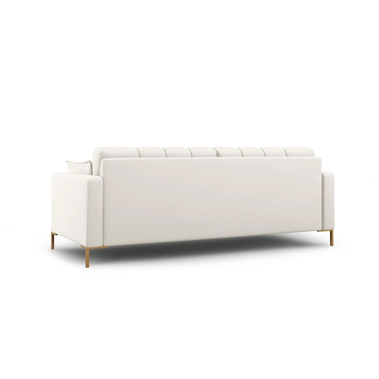 Mamaia 4-Sitzer Sofa, Beine Goldmetall, mit Bezug aus Samt oder Strukturstoff, 217x96 cm – Bild 4