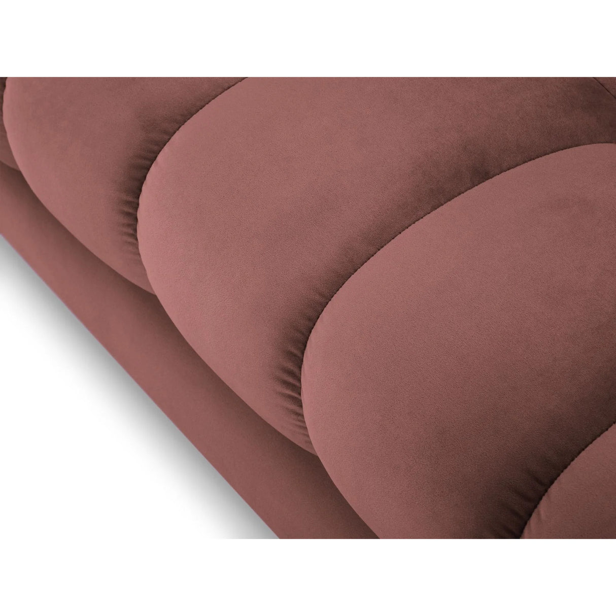 Mamaia 4-Sitzer Sofa, Metallbeine Schwarz, mit Bezug aus Samt (Blu52) in Rosa, 217x96 cm – Bild 6
