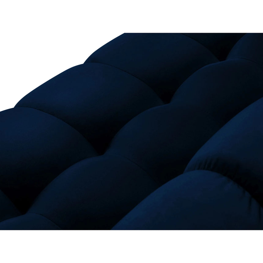 Mamaia 4-Sitzer Sofa, Metallbeine Schwarz, mit Bezug aus Samt (Blu86) in Königsblau, 217x96 cm – Bild 8