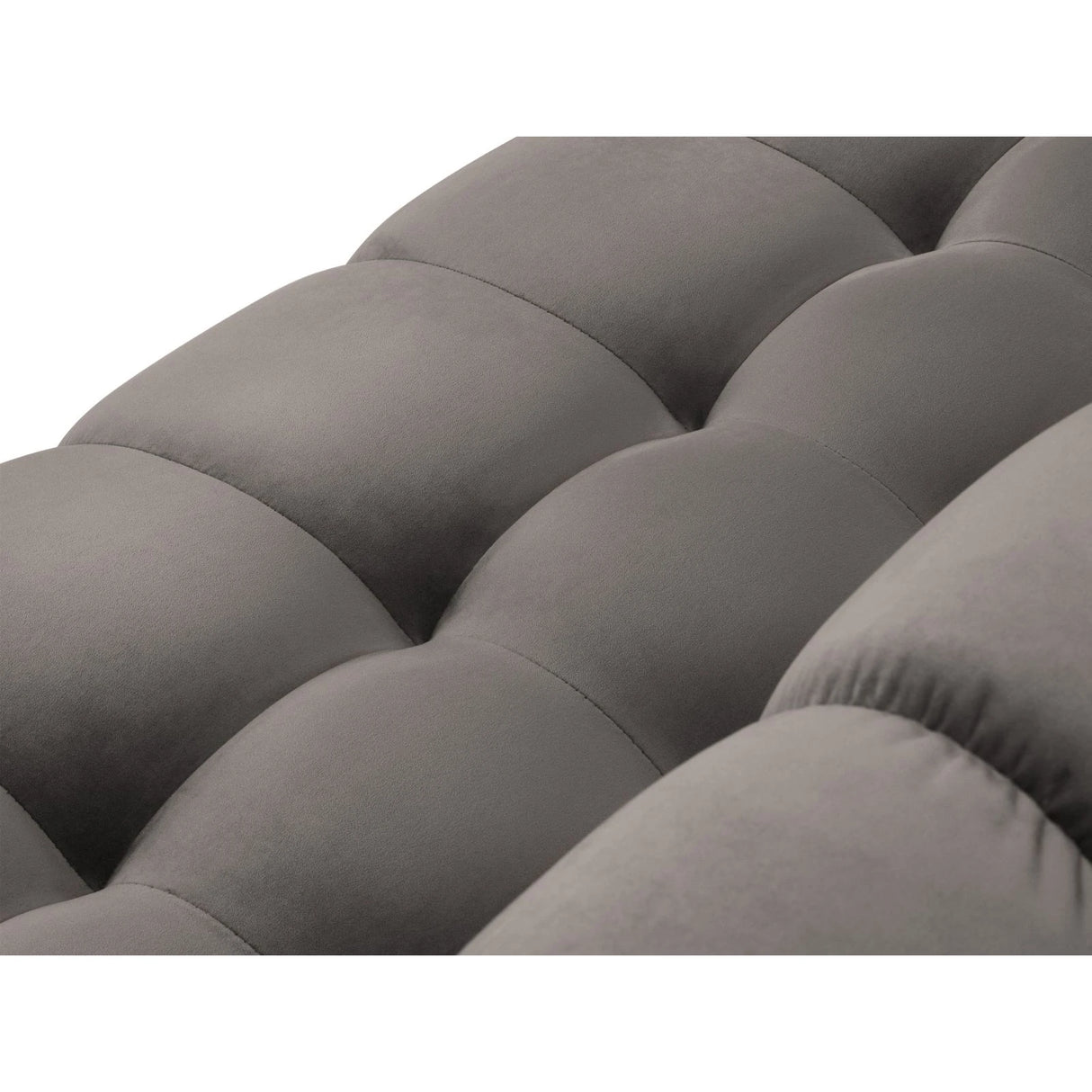 Mamaia 5-Sitzer Ecksofa symmetrisch, Beine Goldmetall, mit Bezug aus Samt (Blu13) in Hellgrau, 256x256 cm – Bild 7