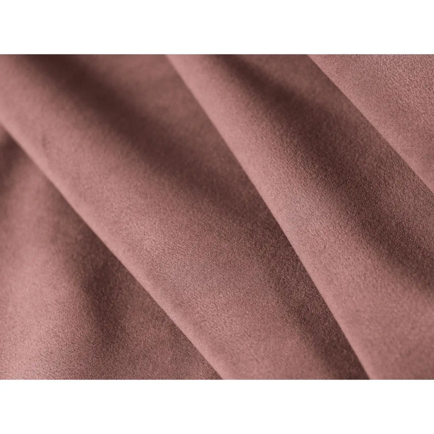 Mamaia 7-Sitzer Panorama-Ecksofa, Linke Seite, Metallbeine Schwarz, mit Bezug aus Samt (Blu52) in Rosa, 327x256 cm – Bild 7