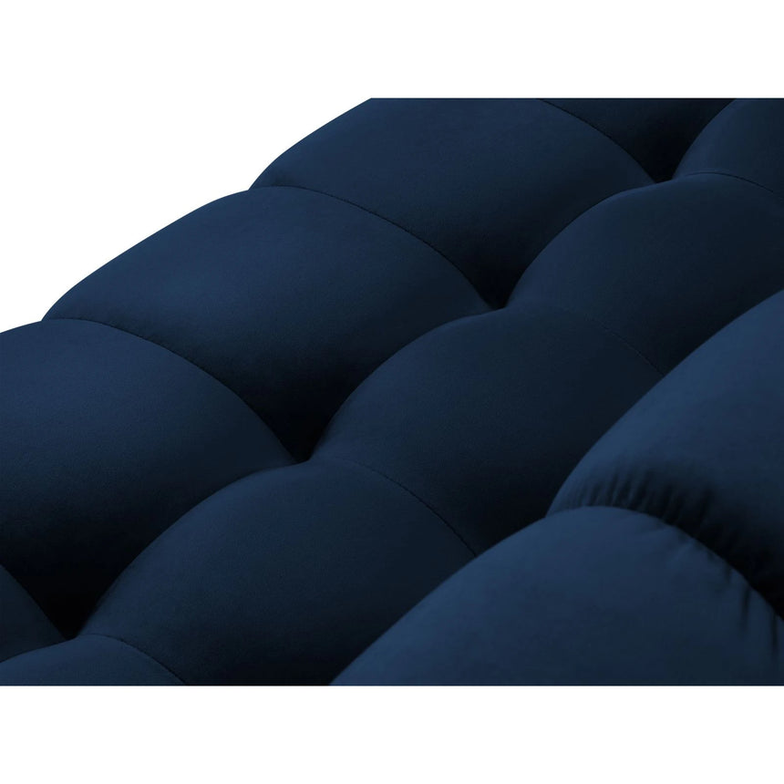 Mamaia 9-Sitzer Panorama-Sofa symmetrisch, Metallbeine Schwarz, mit Bezug aus Samt (Blu86) in Königsblau, 337x256 cm – Bild 5