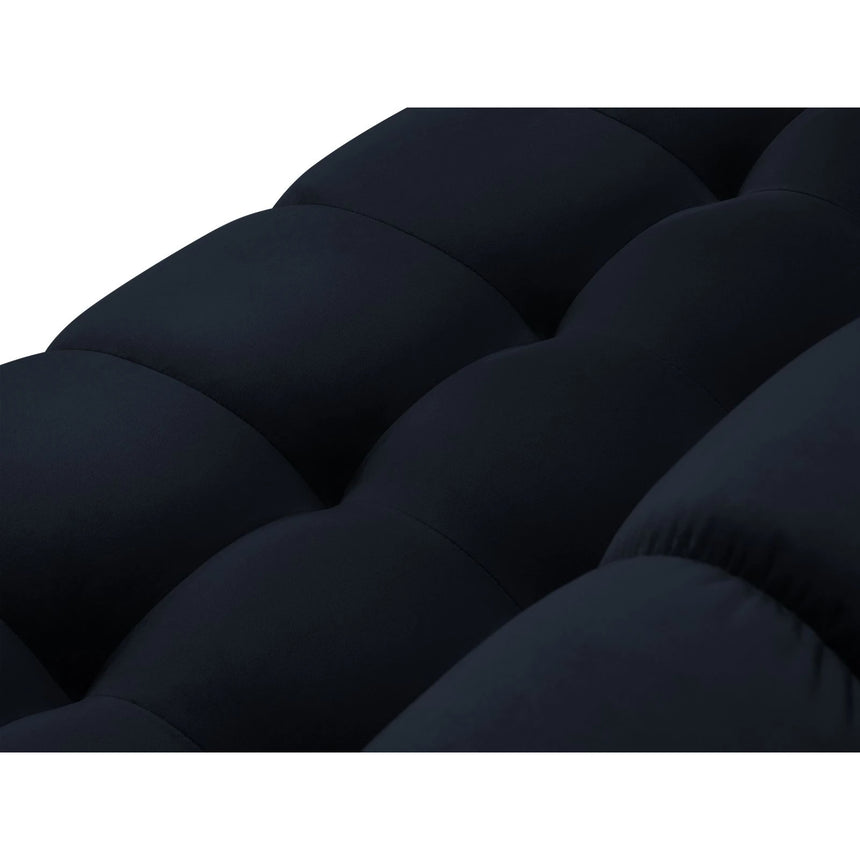 Mamaia 9-Sitzer Panorama-Sofa symmetrisch, Metallbeine Schwarz, mit Bezug aus Samt (Blu89) in Dunkelblau, 337x256 cm – Bild 5