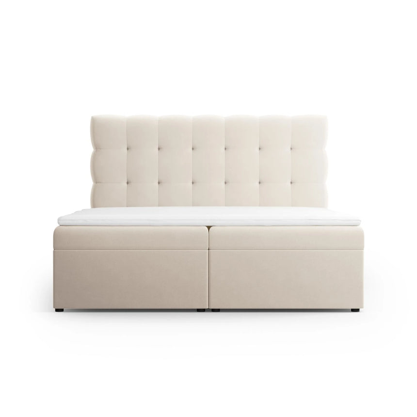 Mamaia Boxspringbett mit Stauraum und Kopfteil in Samt, 160x200 cm – Bild 3