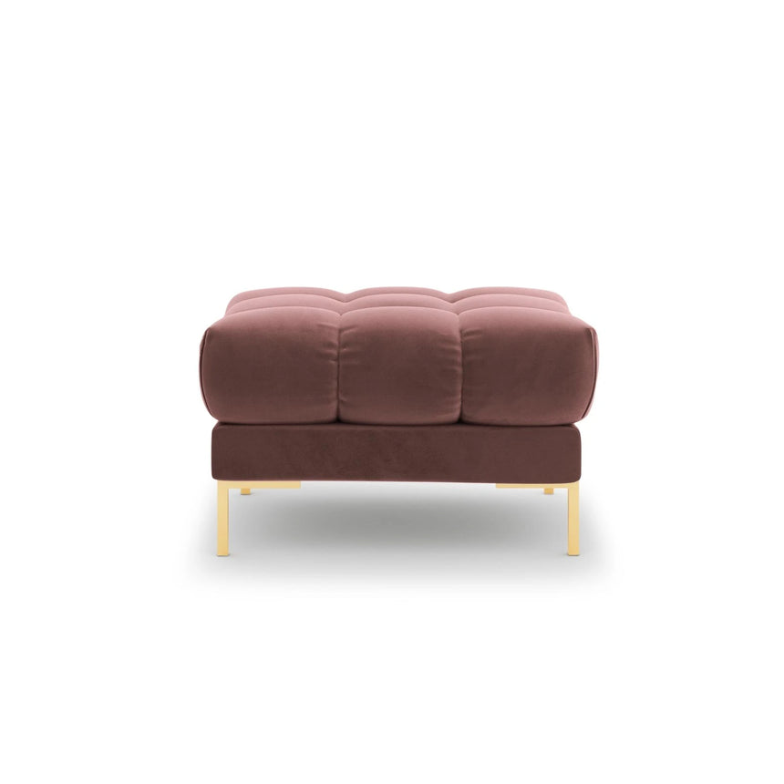 Mamaia Pouf, Beine Goldmetall, mit Bezug aus Samt (Blu52) in Rosa, 60x60 cm – Bild 4