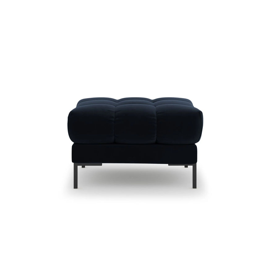 Mamaia Pouf, Metallbeine Schwarz, mit Bezug aus Samt (Blu89) in Dunkelblau, 60x60 cm – Bild 4