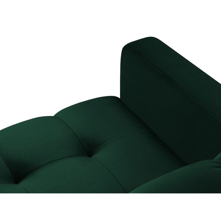 Mamaia Sessel, Metallbeine Schwarz, mit Bezug aus Samt (Blu78) in Flaschengrün, 87x96 cm – Bild 6
