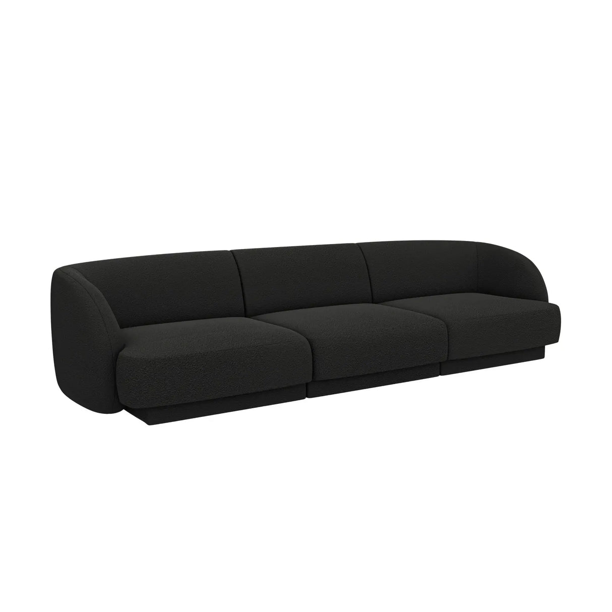 Miley 3-Sitzer Sofa mit Bezug aus Samt oder Boucle, 255x90 cm - ZEN ZONE Furniture