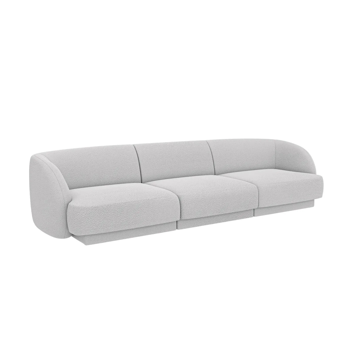 Miley 3-Sitzer Sofa mit Bezug aus Samt oder Boucle, 255x90 cm - ZEN ZONE Furniture