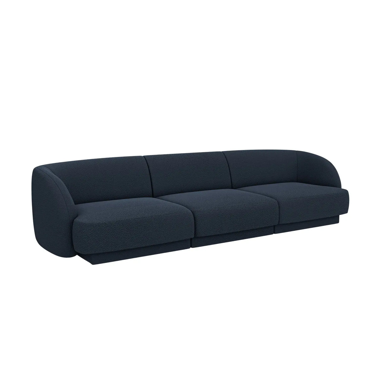 Miley 3-Sitzer Sofa mit Bezug aus Samt oder Boucle, 255x90 cm - ZEN ZONE Furniture