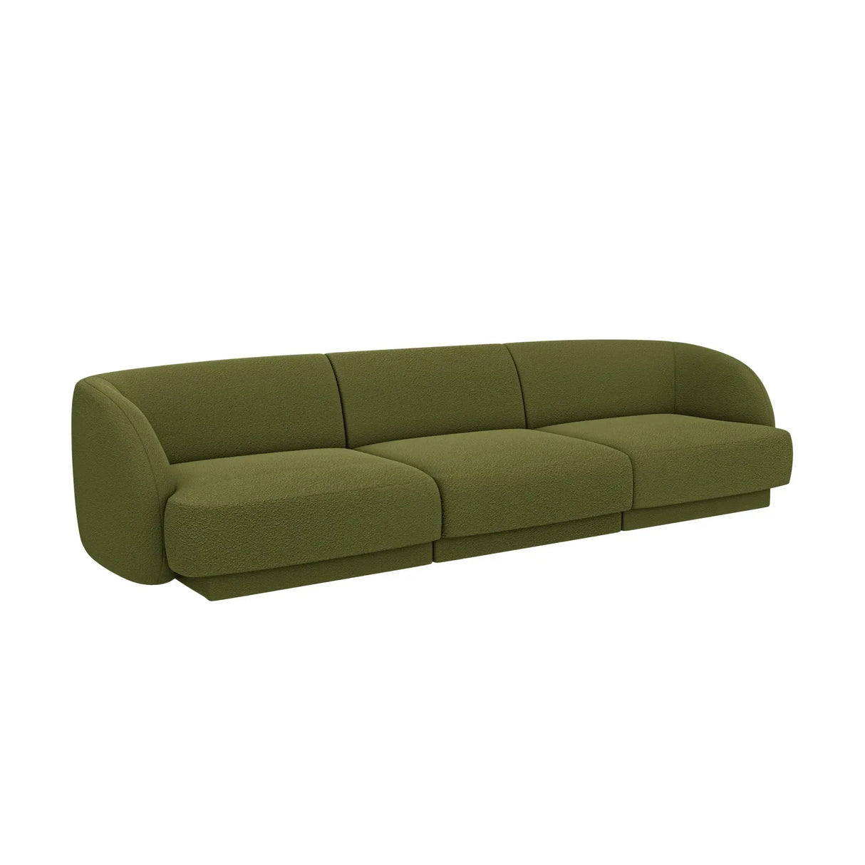 Miley 3-Sitzer Sofa mit Bezug aus Samt oder Boucle, 255x90 cm - ZEN ZONE Furniture