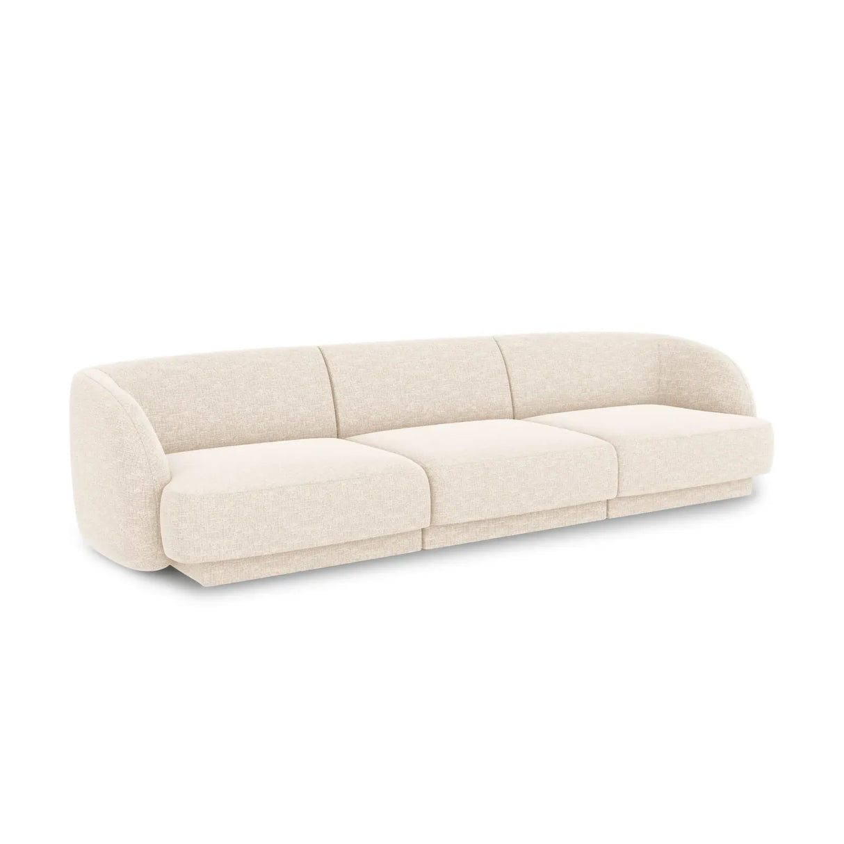 Miley 3-Sitzer Sofa mit Bezug aus Chenille, 255x90 cm - ZEN ZONE Furniture
