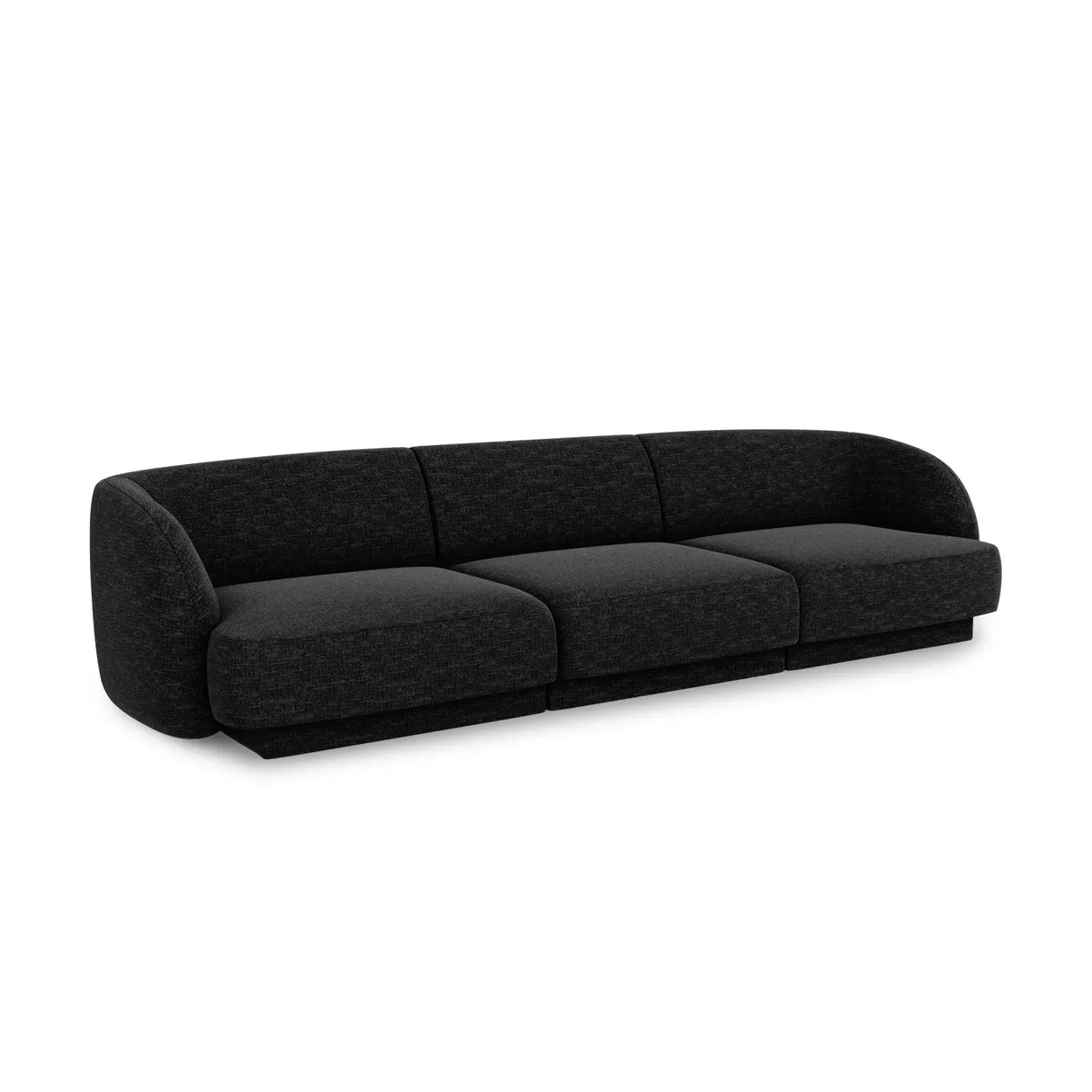 Miley 3-Sitzer Sofa mit Bezug aus Chenille, 255x90 cm - ZEN ZONE Furniture
