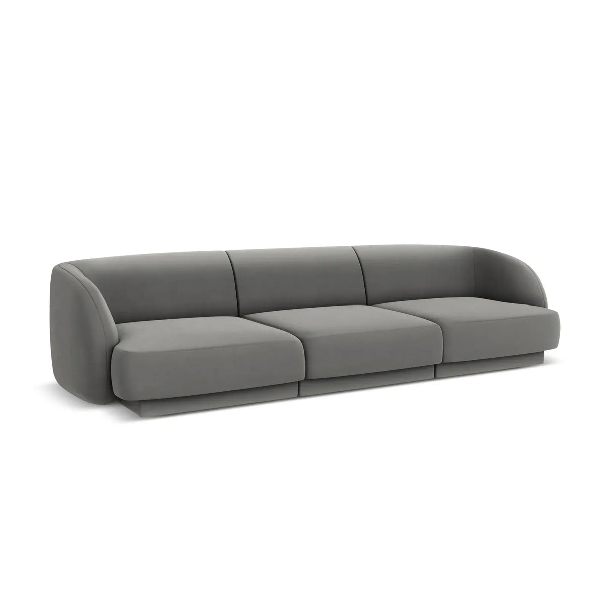 Miley 3-Sitzer Sofa mit Bezug aus Samt oder Boucle, 255x90 cm - ZEN ZONE Furniture