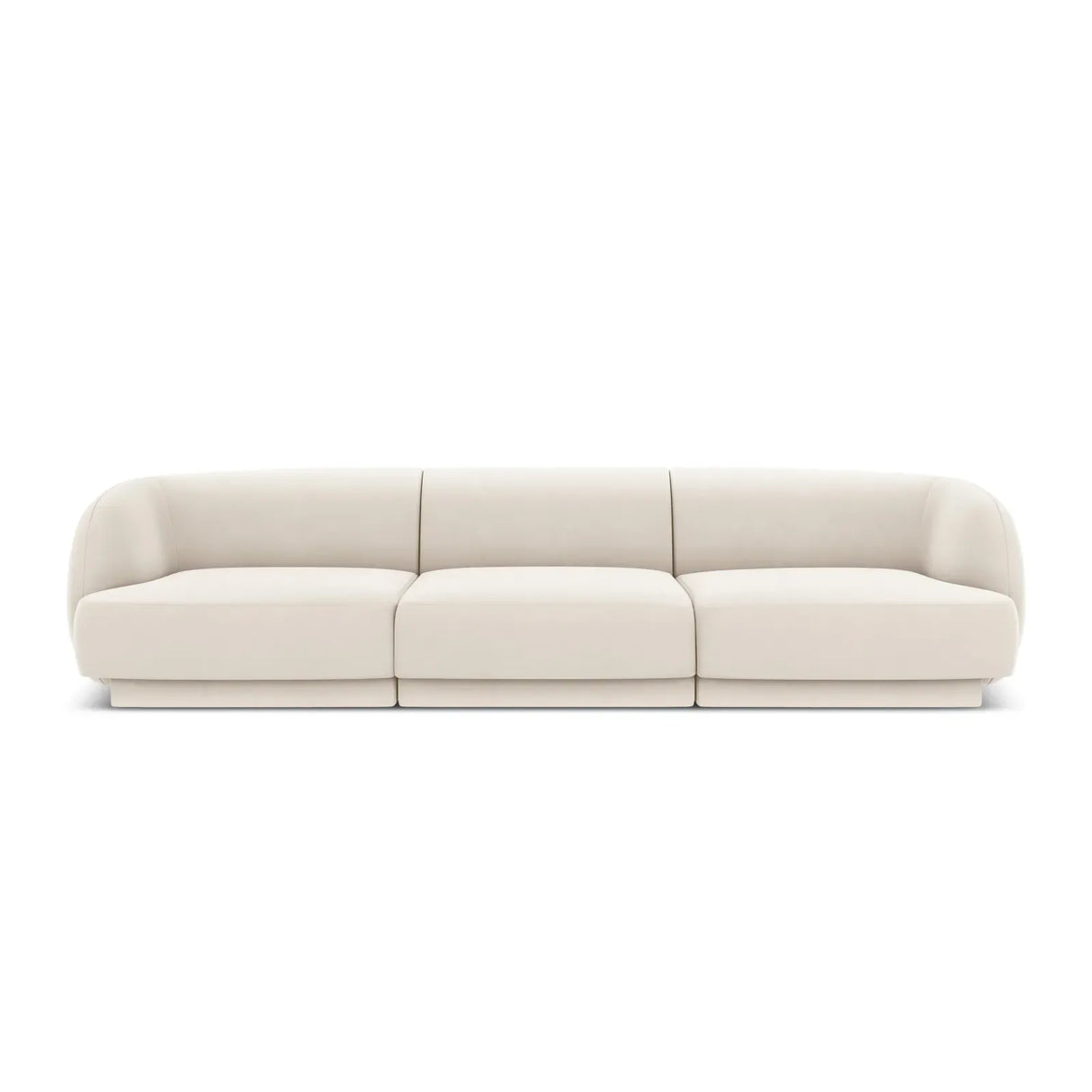 Miley 3-Sitzer Sofa mit Bezug aus Samt oder Boucle, 255x90 cm - ZEN ZONE Furniture