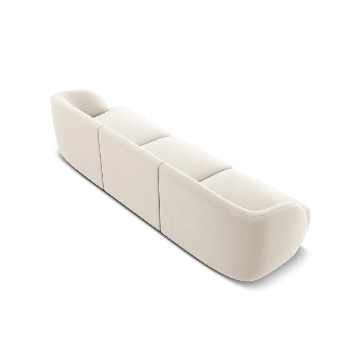 Miley 3-Sitzer Sofa mit Bezug aus Samt oder Boucle, 255x90 cm - ZEN ZONE Furniture