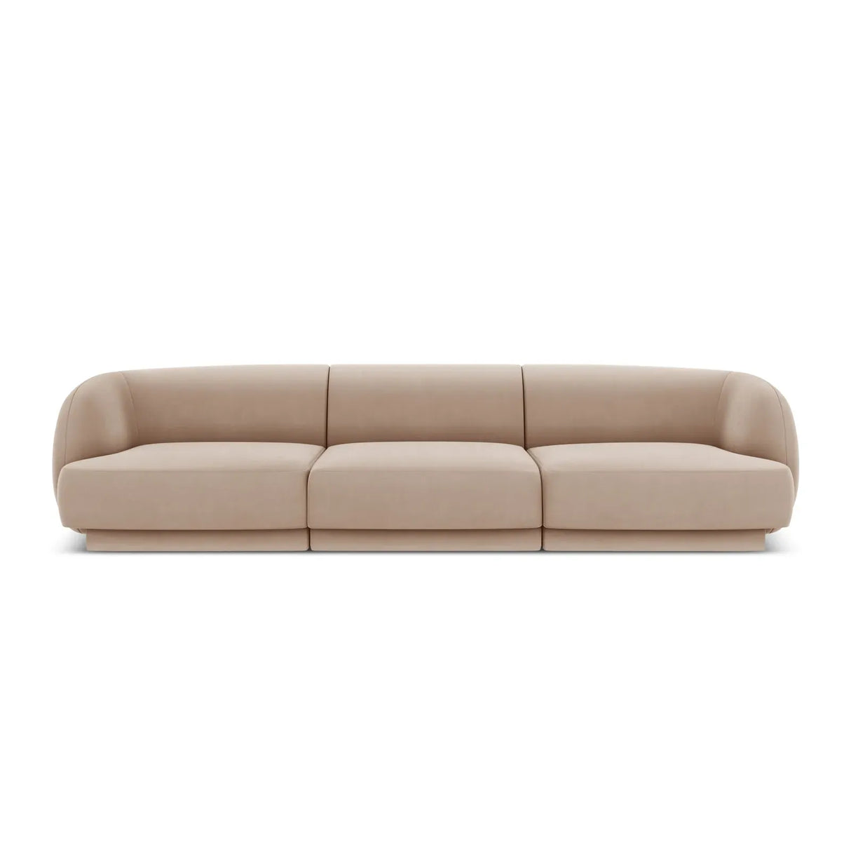 Miley 3-Sitzer Sofa mit Bezug aus Samt oder Boucle, 255x90 cm - ZEN ZONE Furniture