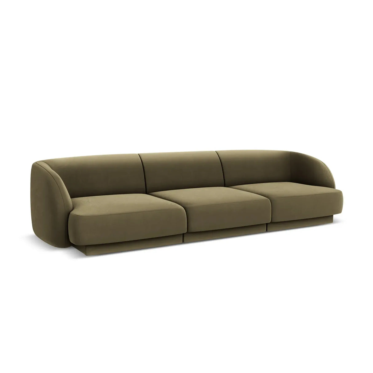 Miley 3-Sitzer Sofa mit Bezug aus Samt oder Boucle, 255x90 cm - ZEN ZONE Furniture