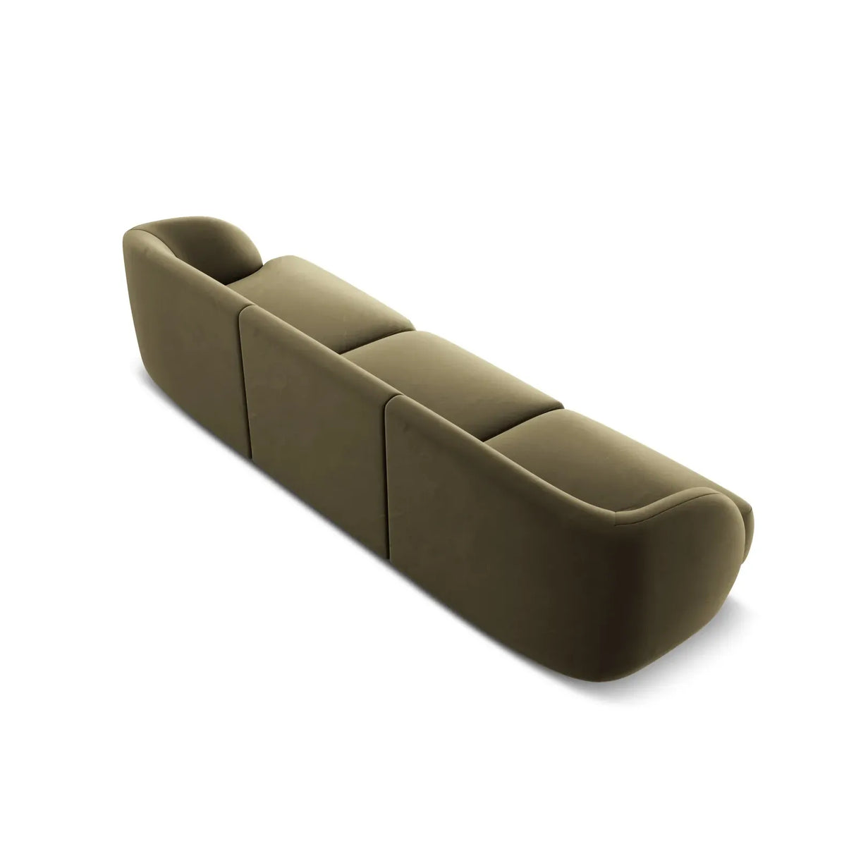 Miley 3-Sitzer Sofa mit Bezug aus Samt oder Boucle, 255x90 cm - ZEN ZONE Furniture