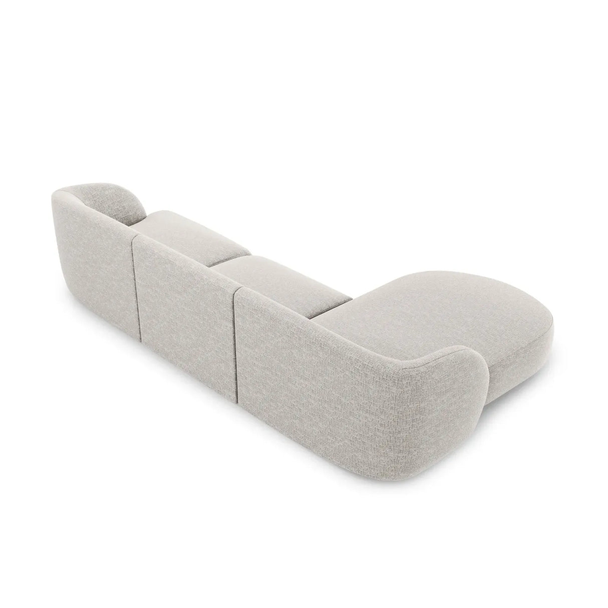 Miley 4-Sitzer Ecksofa Links mit Bezug aus Samt oder Chenille, 255x156 cm - ZEN ZONE Furniture