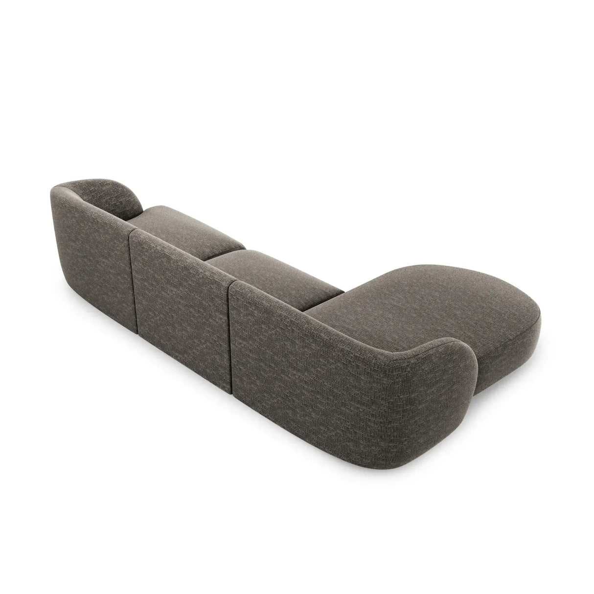 Miley 4-Sitzer Ecksofa Links mit Bezug aus Samt oder Chenille, 255x156 cm - ZEN ZONE Furniture