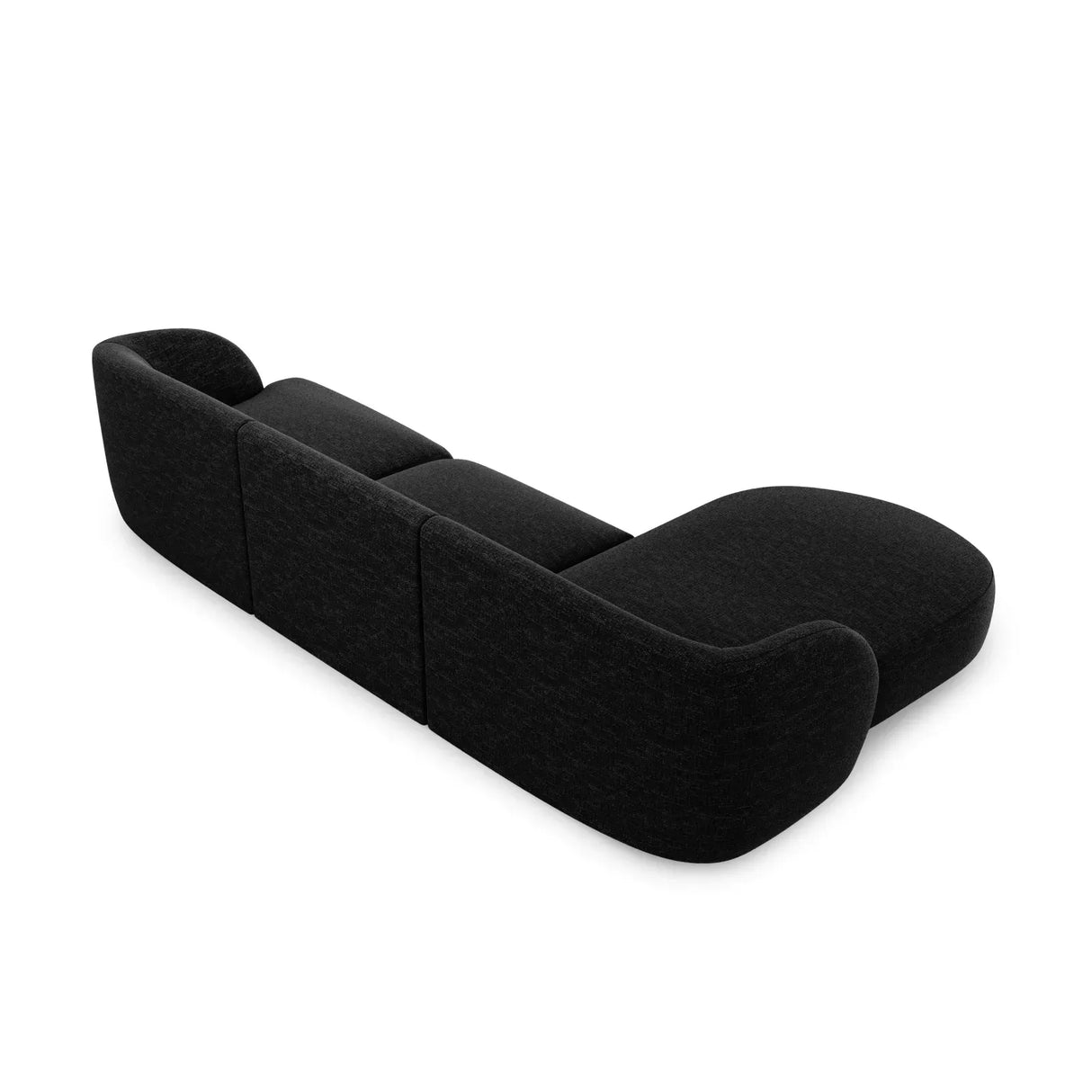 Miley 4-Sitzer Ecksofa Links mit Bezug aus Samt oder Chenille, 255x156 cm - ZEN ZONE Furniture
