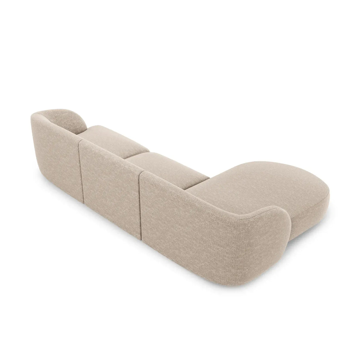 Miley 4-Sitzer Ecksofa Links mit Bezug aus Samt oder Chenille, 255x156 cm - ZEN ZONE Furniture