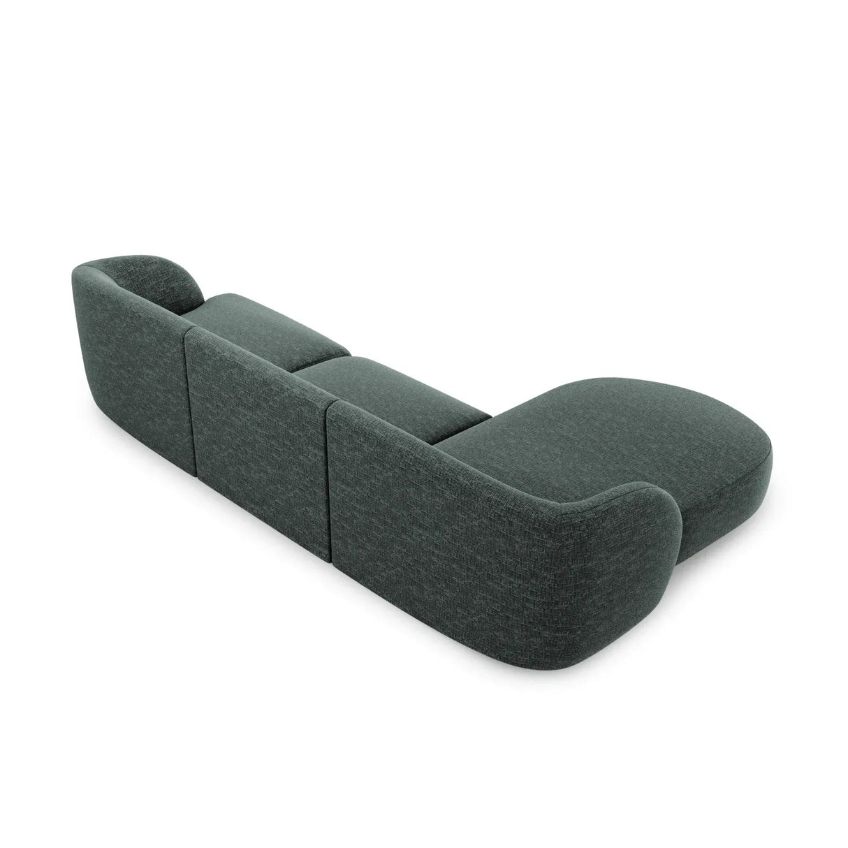 Miley 4-Sitzer Ecksofa Links mit Bezug aus Samt oder Chenille, 255x156 cm - ZEN ZONE Furniture