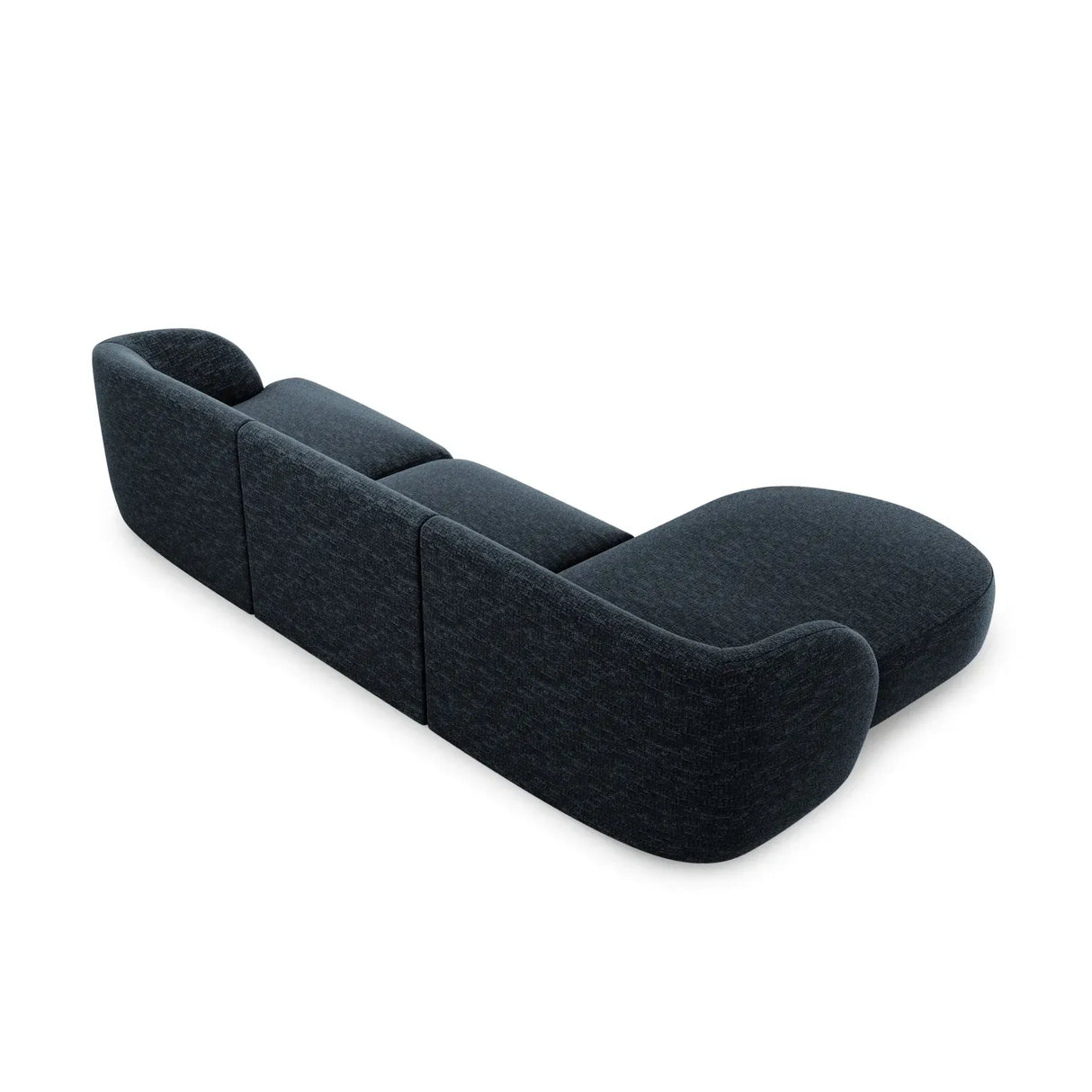 Miley 4-Sitzer Ecksofa Links mit Bezug aus Samt oder Chenille, 255x156 cm - ZEN ZONE Furniture
