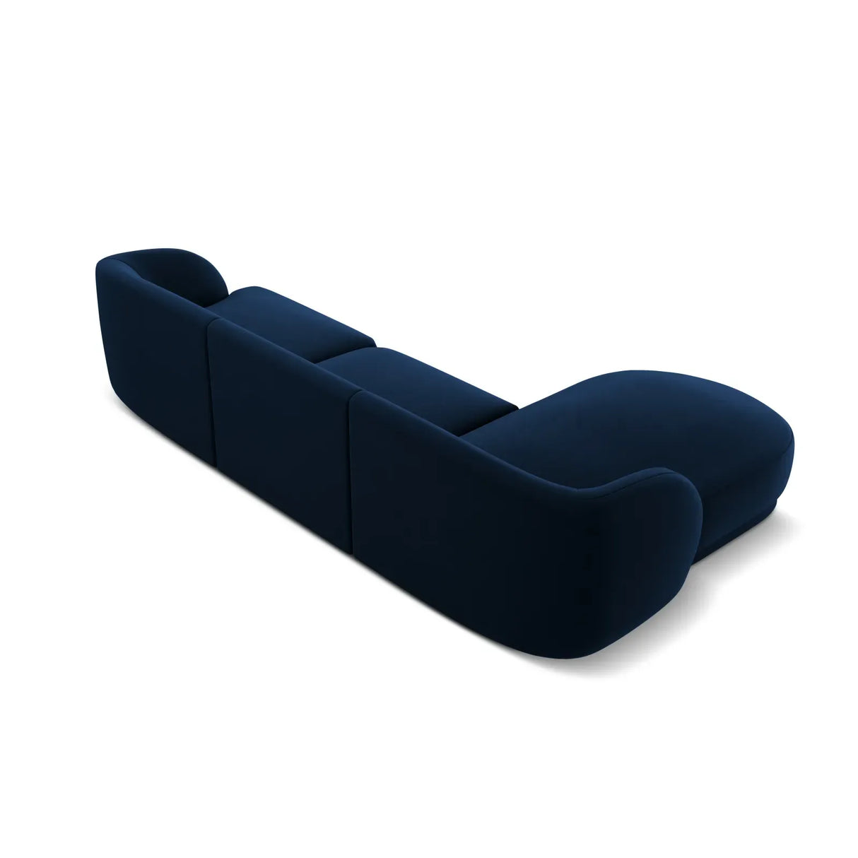 Miley 4-Sitzer Ecksofa Links mit Bezug aus Samt oder Chenille, 255x156 cm - ZEN ZONE Furniture