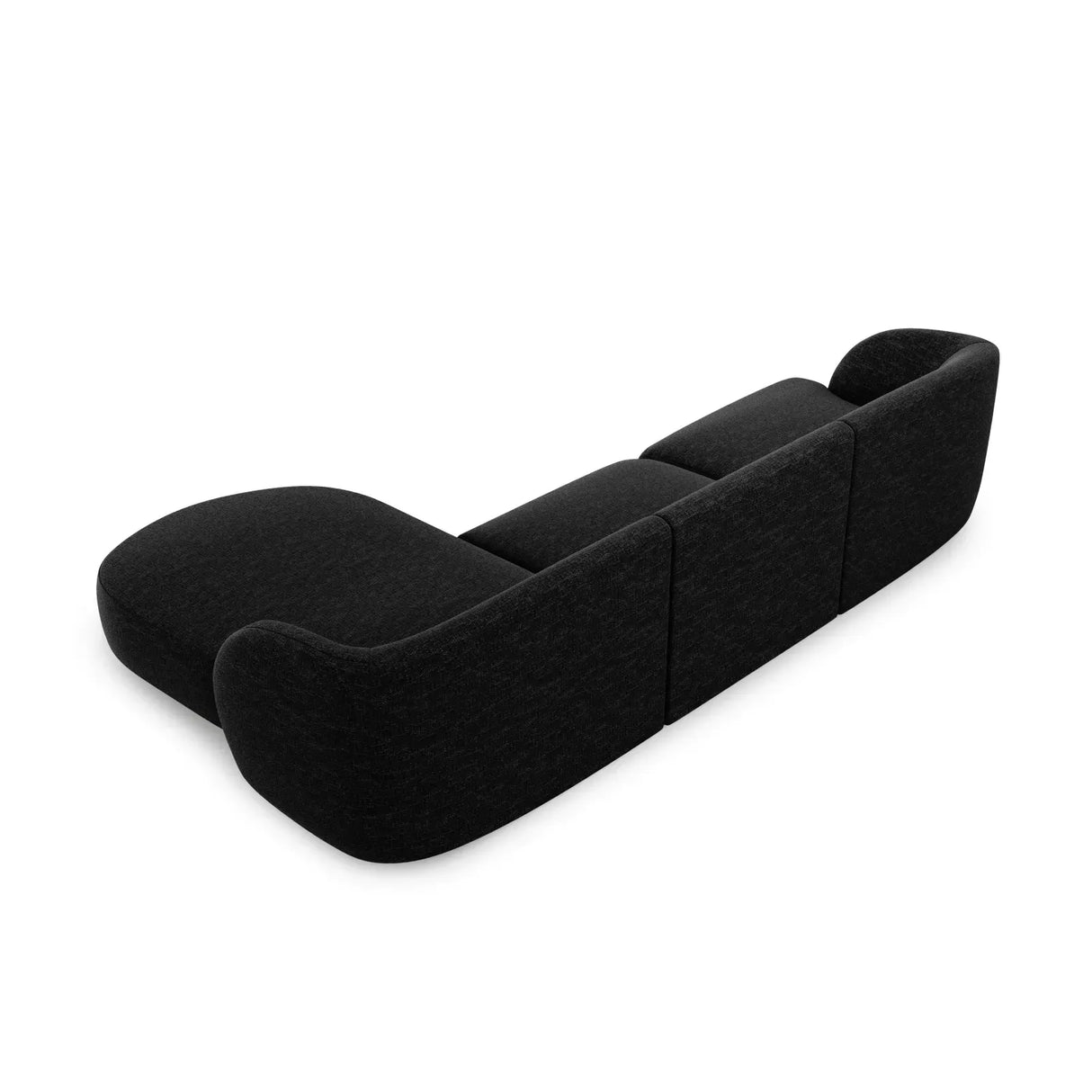 Miley 4-Sitzer Ecksofa Rechts mit Bezug aus Samt oder Chenille, 255x156 cm - ZEN ZONE Furniture