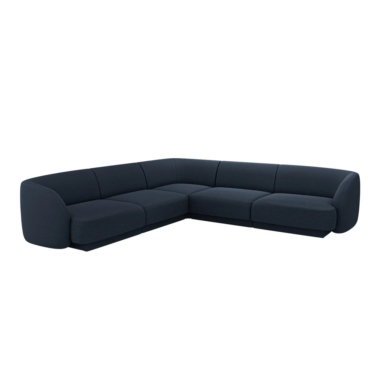 Miley 5-Sitzer Ecksofa mit Bezug aus Samt oder Boucle, 255x255 cm - ZEN ZONE Furniture