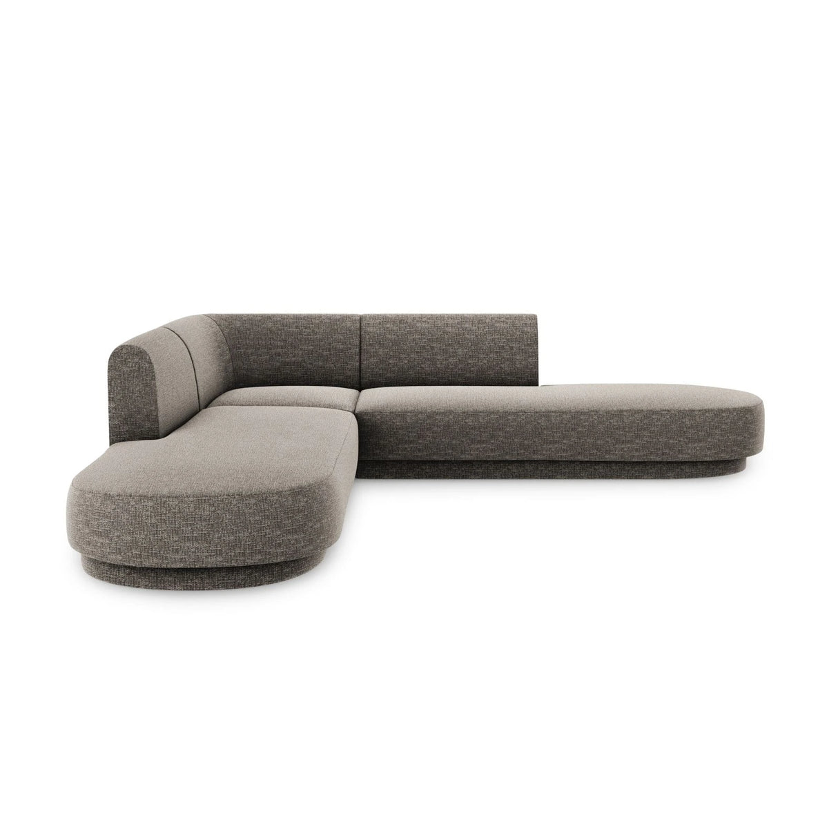 Miley 5-Sitzer Ecksofa, symmetrisch, in Chenille (Haga16) in Grau, 248x248 cm – Bild 1