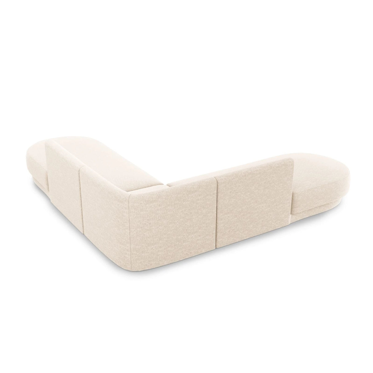 Miley 5-Sitzer Ecksofa, symmetrisch, in Chenille (Haga23) in Leichtes Beige, 248x248 cm – Bild 4