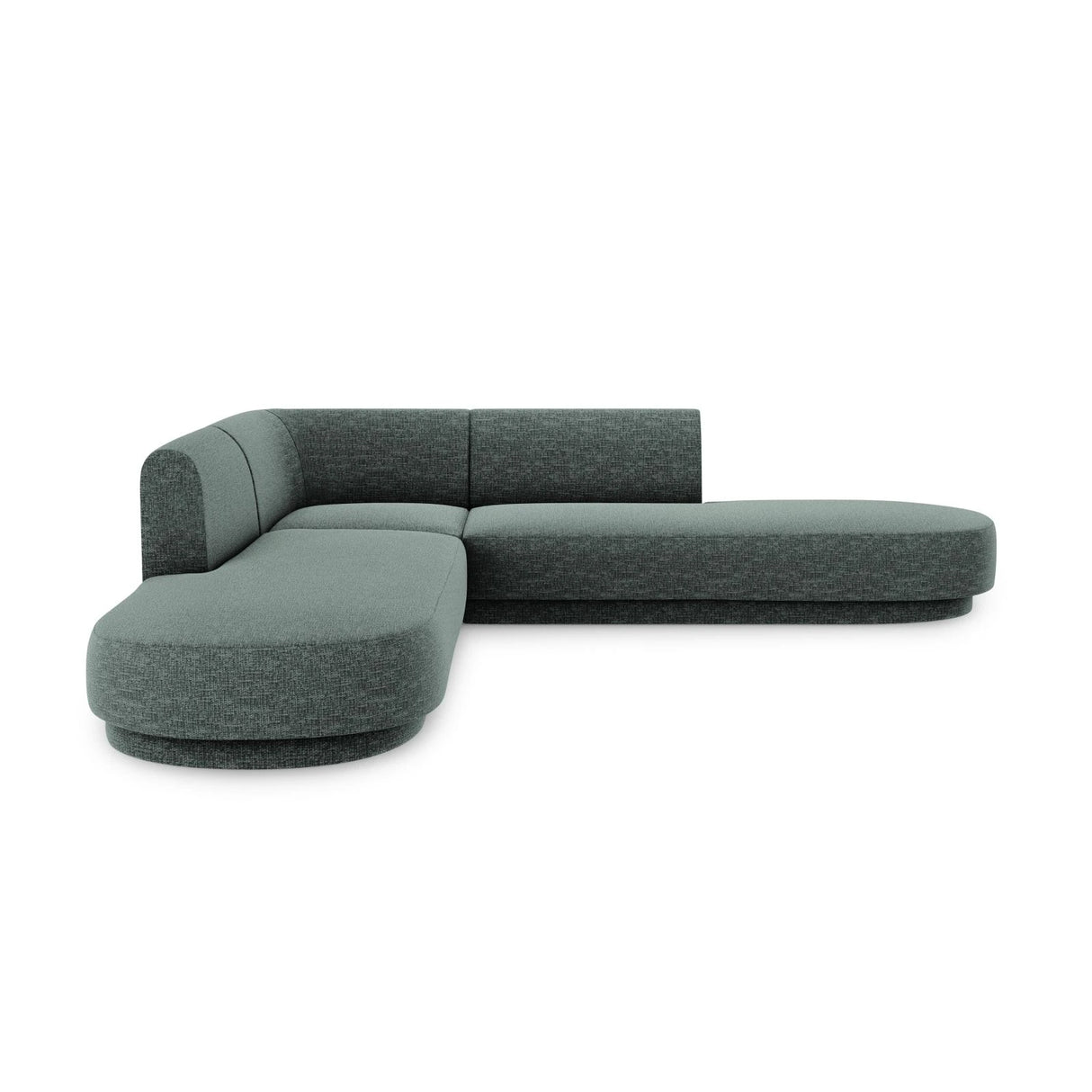 Miley 5-Sitzer Ecksofa, symmetrisch, in Chenille (Haga78) in Petrol, 248x248 cm – Bild 1