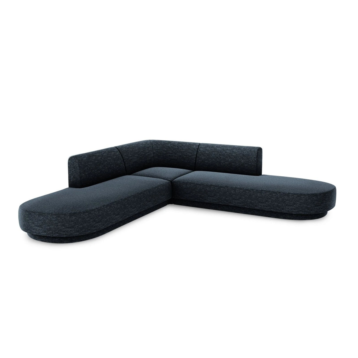 Miley 5-Sitzer Ecksofa, symmetrisch, in Chenille (Haga86) in Königsblau, 248x248 cm – Bild 3