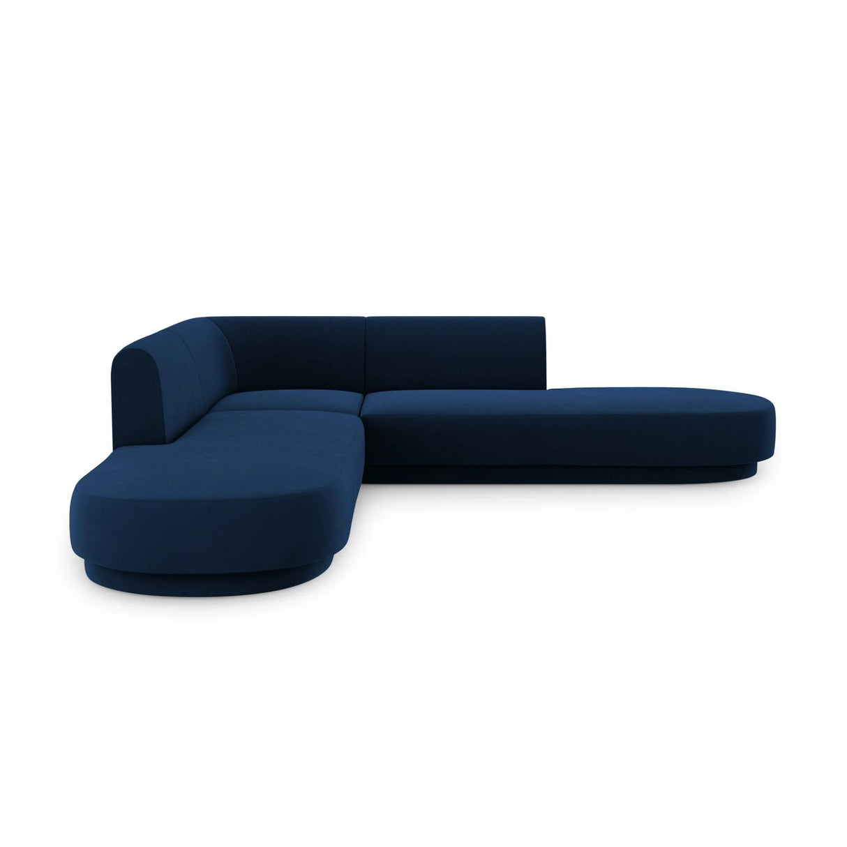 Miley 5-Sitzer Ecksofa, symmetrisch, in Samt (Blu86) in Königsblau, 248x248 cm – Bild 1