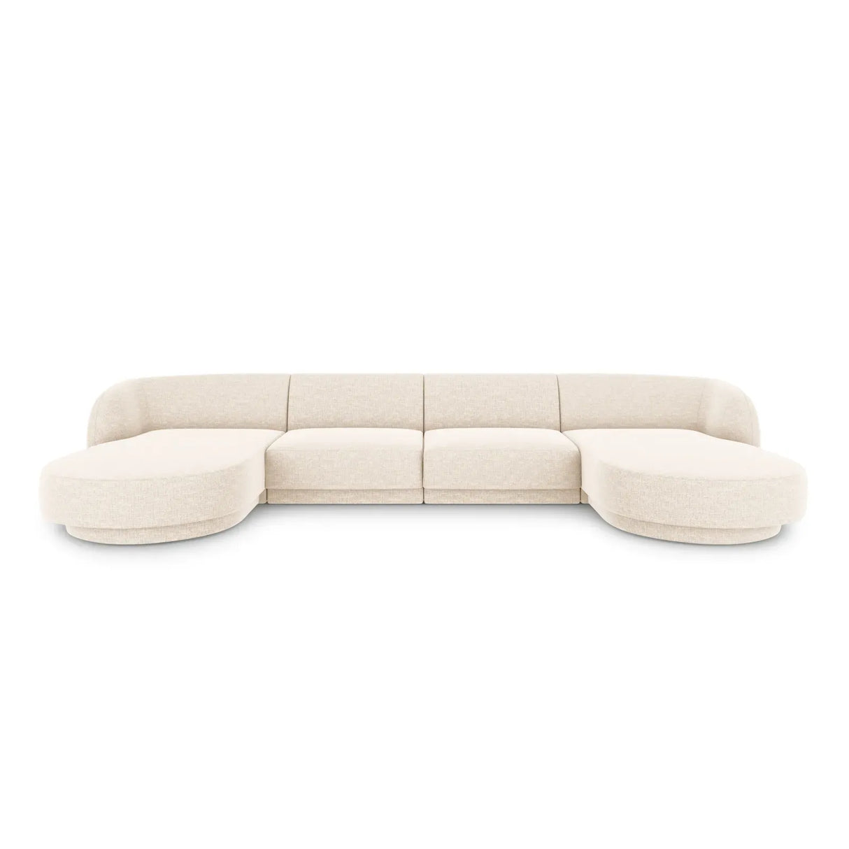 Miley 5-Sitzer Panorama-Sofa mit Bezug aus Chenille, 330x156 cm - ZEN ZONE Furniture