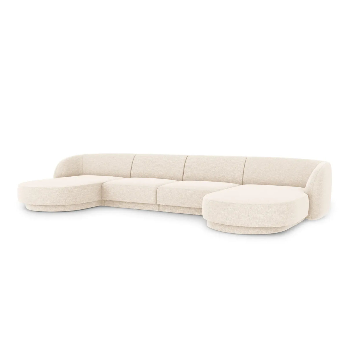 Miley 5-Sitzer Panorama-Sofa mit Bezug aus Chenille, 330x156 cm - ZEN ZONE Furniture