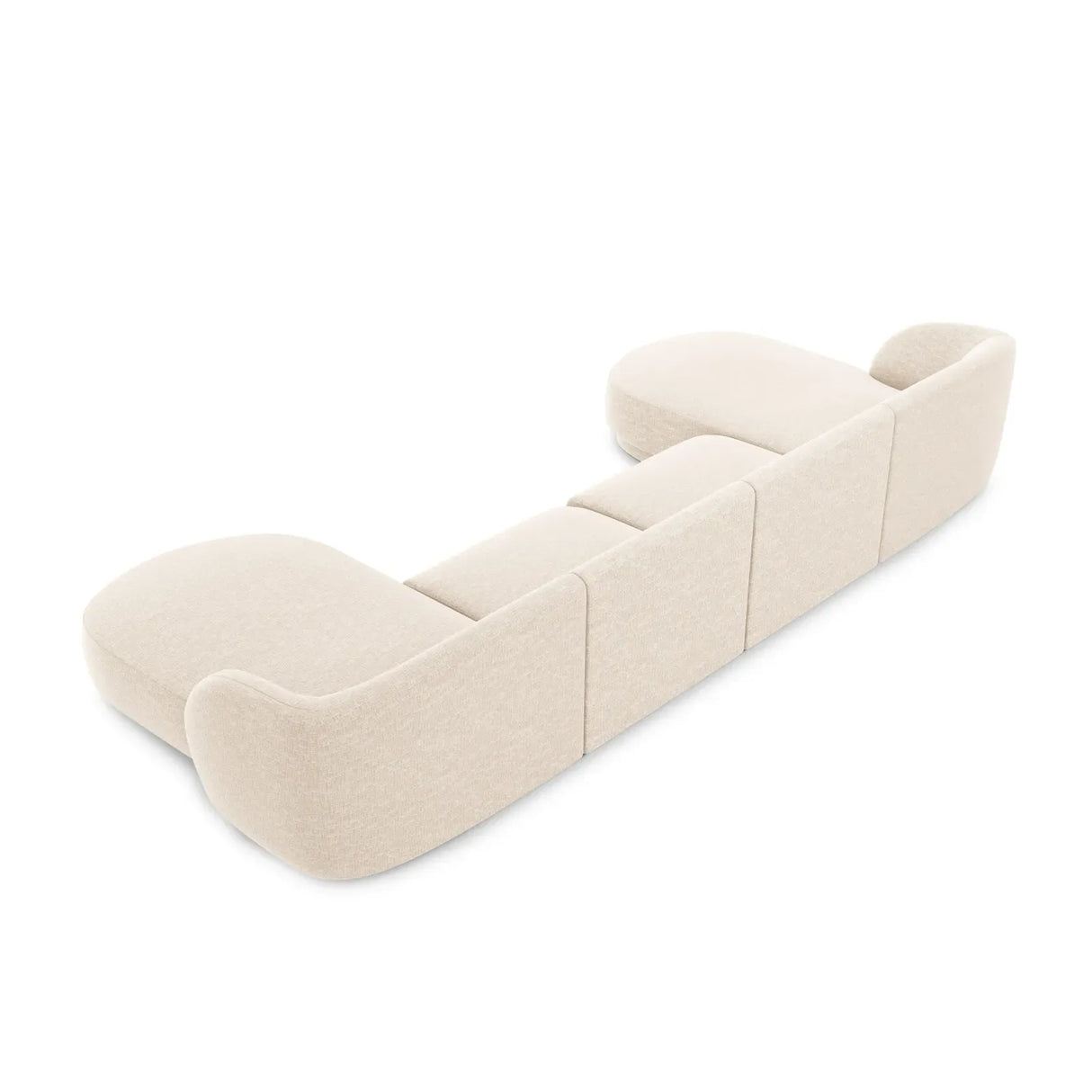 Miley 5-Sitzer Panorama-Sofa mit Bezug aus Chenille, 330x156 cm - ZEN ZONE Furniture