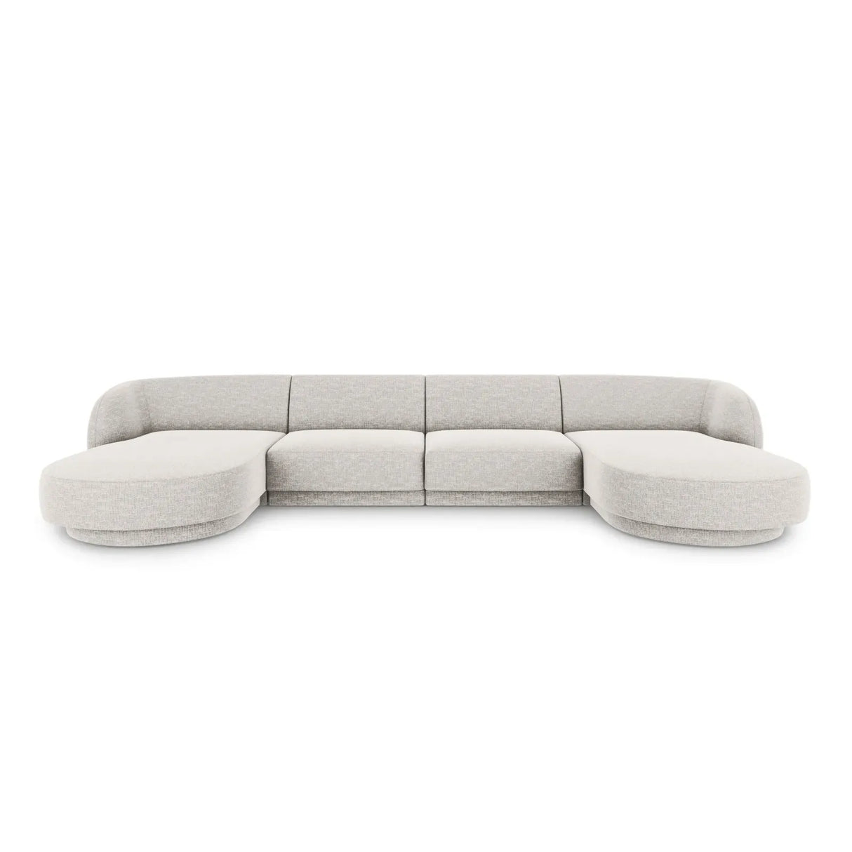 Miley 5-Sitzer Panorama-Sofa mit Bezug aus Chenille, 330x156 cm - ZEN ZONE Furniture