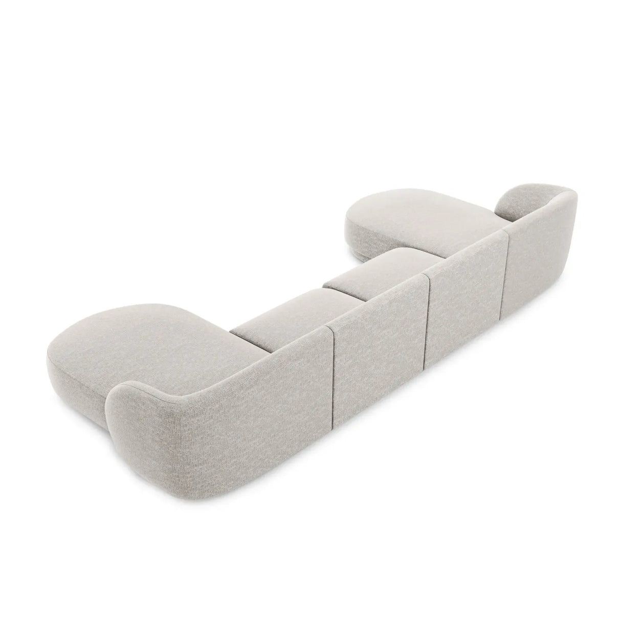 Miley 5-Sitzer Panorama-Sofa mit Bezug aus Chenille, 330x156 cm - ZEN ZONE Furniture