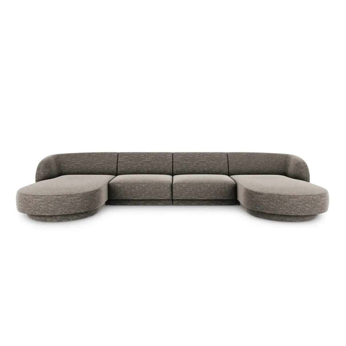 Miley 5-Sitzer Panorama-Sofa mit Bezug aus Chenille, 330x156 cm - ZEN ZONE Furniture