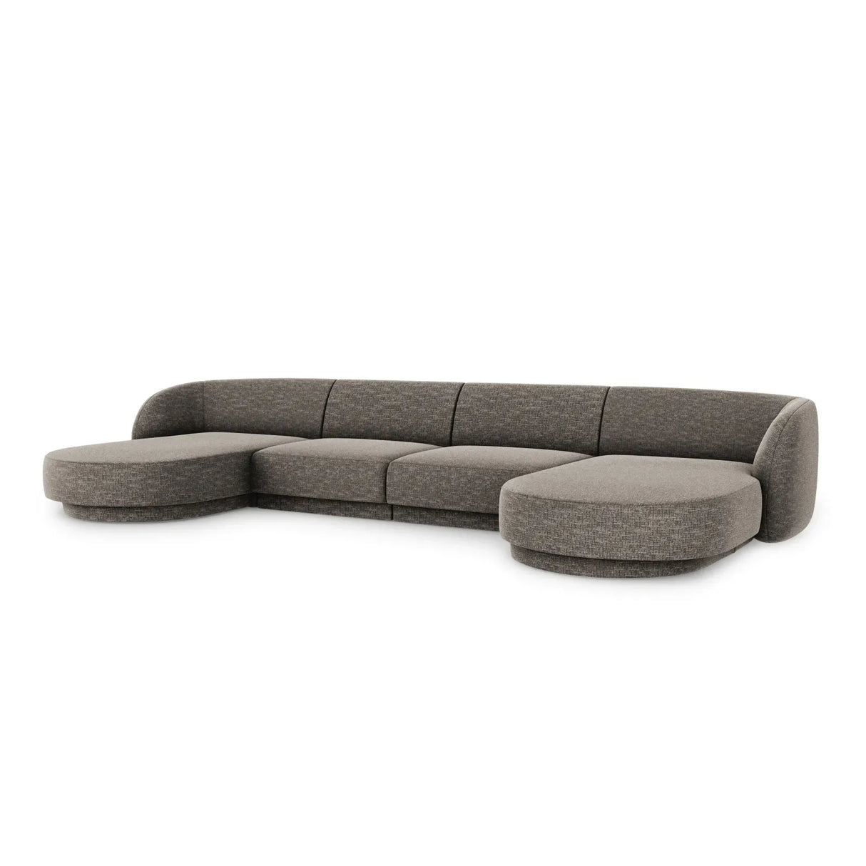 Miley 5-Sitzer Panorama-Sofa mit Bezug aus Chenille, 330x156 cm - ZEN ZONE Furniture