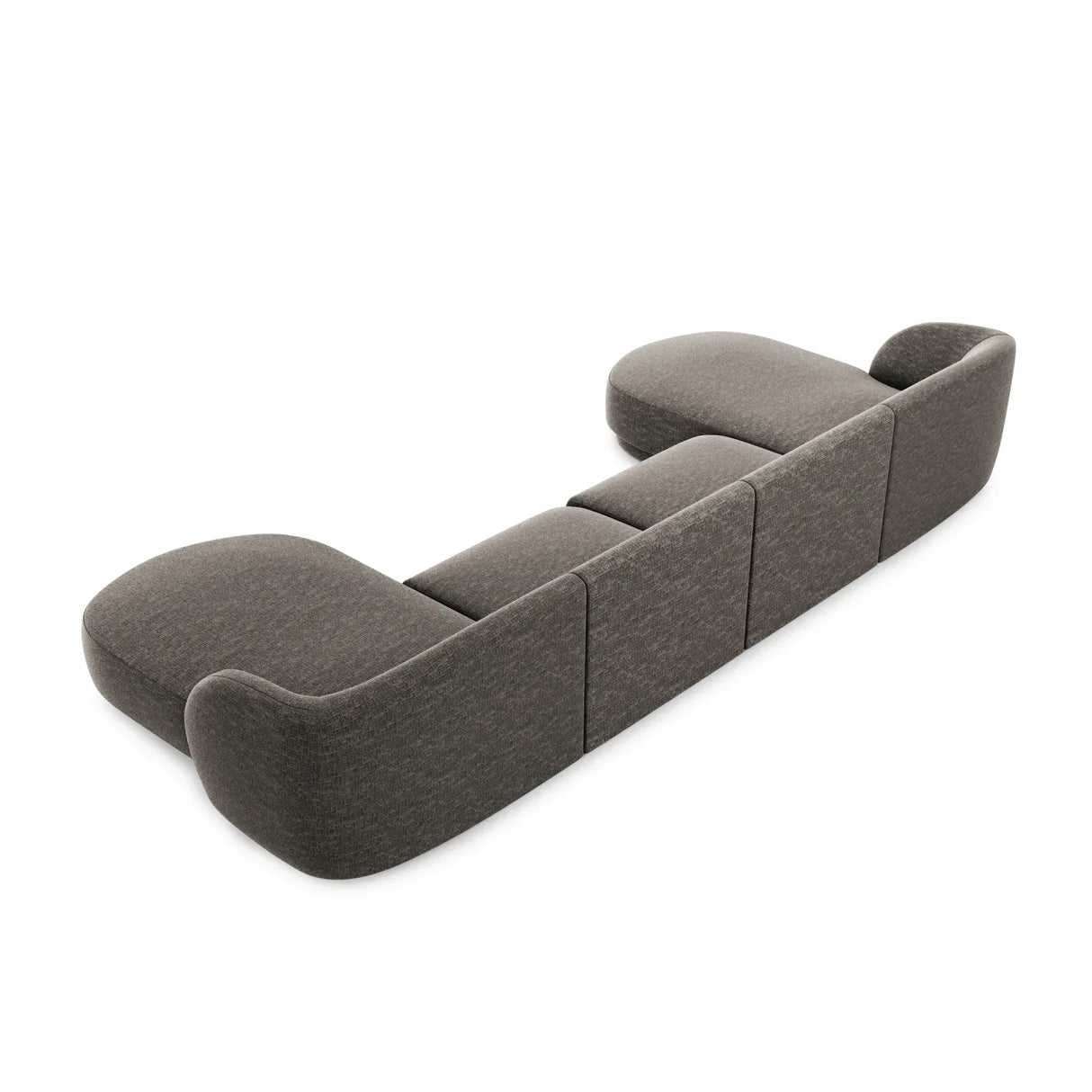 Miley 5-Sitzer Panorama-Sofa mit Bezug aus Chenille, 330x156 cm - ZEN ZONE Furniture